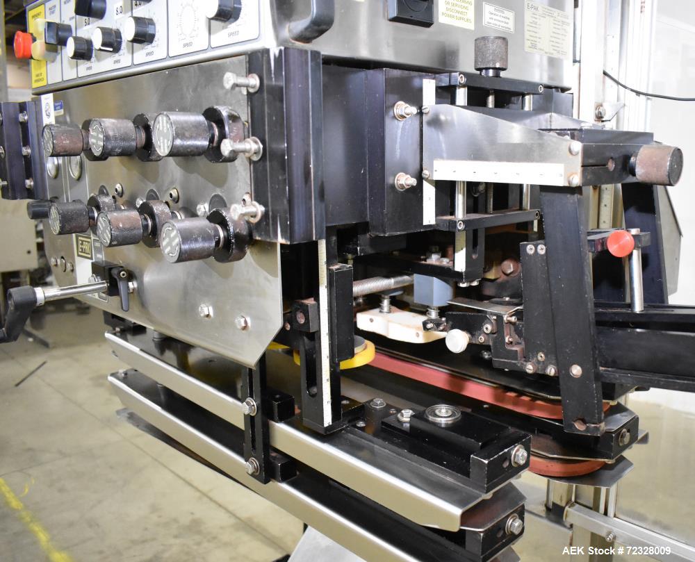 Used E-Pak Automatic Inline Quill Capper with Integrated Cap Elevator/Sorter.